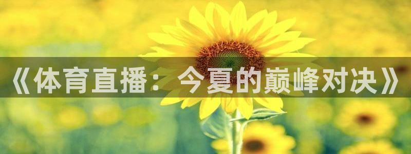 山猫直播nba体育直播：《体育直播：今夏的巅峰对决》